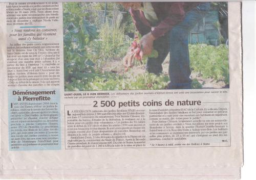 Jardins ouvriers : Le Parisien93, 18 juin 05, page 2/2